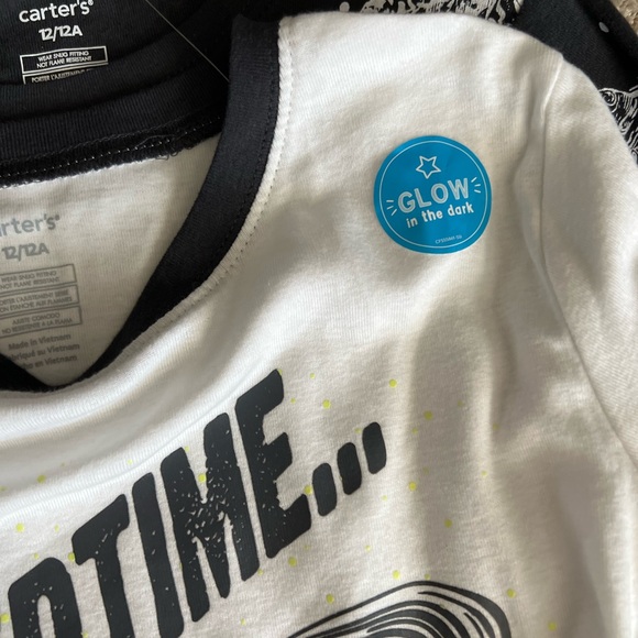 New Carters Glow in the Dark Bedtime You can’t planet pjs - Picture 6 of 12